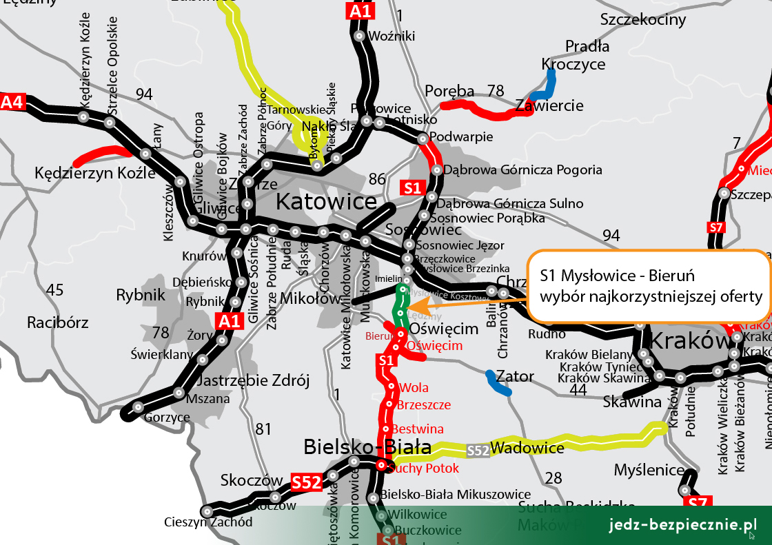 Polskie drogi - oferty na projekt i budowę S1 Mysłowice - Bieruń